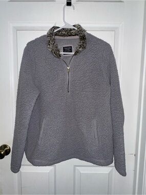 Abercrombie & Fitch Sherpa 1/4 Zip Pullover Size Large